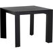 Merano 37 X 30 inch Black Outdoor Dining Table